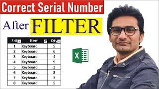 Auto Serial Number After Data Filter in Excel | MRB Tech Solutions