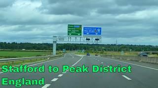 Scenic Road Journey from Stafford to the Beautiful Peak District England [4K]