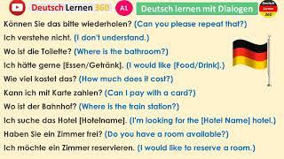 Deutsch Lernen A1  | 200  German Phrases to Know ||| German Conversation for Beginners || A1 level