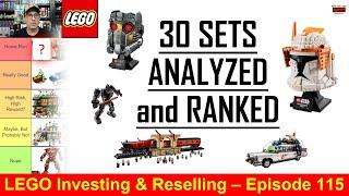 LEGO Sets Ranked & Analyzed for LEGO INVESTING - 30 Retiring Sets Tier List-LOTR, Star Wars, DC, etc