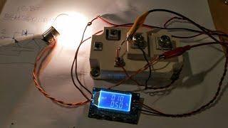 IGBT BSM300GA120DN Testing using a PWM - Generator and Light Bulb