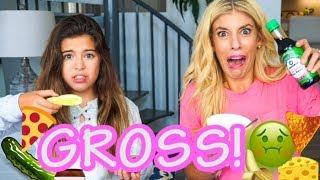 WEIRD FOOD COMBINATIONS PEOPLE LOVE!!! SOPHIA GRACE & REBECCA ZAMOLO