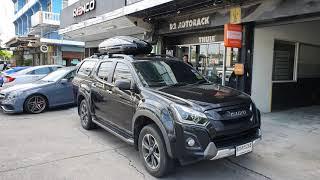 กล่องเก็บสัมภาระบนหลังคา KETSU RoofBox M2 ใส่ Isuzu D-Max ดีแมกซ์ กล่องหลังคารถ ที่ใส่ของบนหลังคา