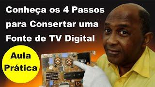 Como Consertar a Fonte de uma TV Digital com a Regra dos 4 Quatro Passos