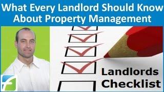 What Every Landlord Should Know About Property Management