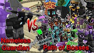 Minecraft |Mobs Battle| Nameless Guardian VS Path of Bosses