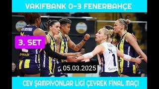 Vakıfbank 0-3 Fenerbahçe Medicana #volleyboll #voleybol #vakifbank #fenerbahçe #clvolleyw 05.03.2025