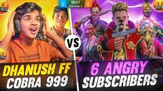 DHANUSH FF GETS ANGRY!  COBRA 999 vs PRO SUBSCRIBERS | FREE FIRE IN TELUGU #cobra999 #freefire