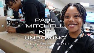 IM A PAUL MITCHELL STUDENT!! KITMAS UNBOXING & FIRST DAY OF COSMETOLOGY SCHOOL!| JazzyDeniseTV