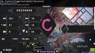 osu! - euphoria [juggernaut 285bpm tap jumps] pass