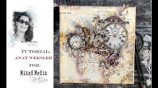 Take your  time Canvas -  Step by Step Tutorial for Craft O'clock Mixed Media