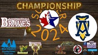 8-2-24 Game 1 Can-Am Lacrosse Championship Tonawanda Braves Vs Allegany Arrows Summer Box Lacrosse