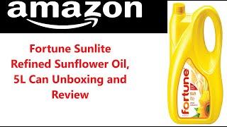 Fortune Sunlite Refined Sunflower Oil, 5L Can Unboxing