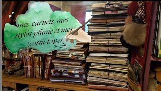 Mes carnets, mes stylos plume, mes washi-tapes// Les petites astuces pour s'alléger 