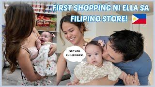 FIRST TIME NI ELLA MAG GROCERY SA FILIPINO STORE! READY NA TALAGA SIYA PUMUNTA SA PINAS 