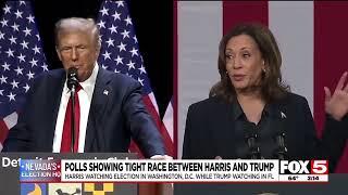 Polls showing tight race between Harris and Trump