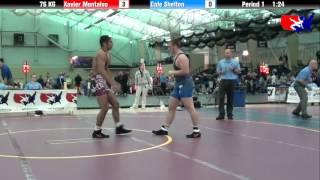 Xavier Montalvo vs. Cale Shelton at 2013 ASICS FILA Cadet Nationals - GR