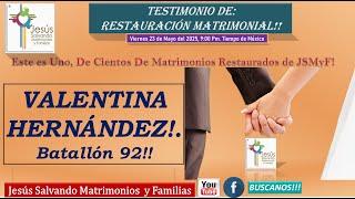 Testimonio de: #RestaruracionMatrimonial Valentina, B 92  De Lo Muerto A Lo Resucitado! #Matrimonio,