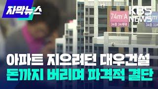 [자막뉴스] 아파트 지으려던 대우건설, 돈까지 버리며 파격적 결단 / KBS 2023.02.08.