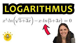 Logarithmusgleichung lösen – Gleichung mit ln lösen, Logarithmus