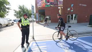 Toronto police ask cyclists to dismount on Queen's Quay cycle path