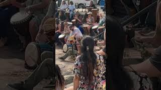 The Asheville drum circle took advantage of the beautiful weather.  Love the local vibe 