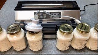 It worked better then we thought-We like both methods for vacuum sealing flour #vacuumsealer #pantry