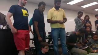 Nodebots Day 2017 @ Fedex Institute of technology . Soccer Game Fun Part 1