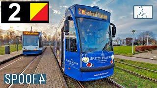 Cabinerit Tram 2 Amsterdam | Centraal Station - Oudenaardeplantsoen  | 4K Tram Driver Cabview