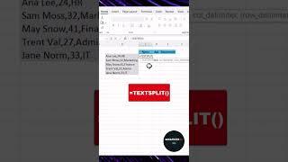 Excel Textsplit function for Beginners