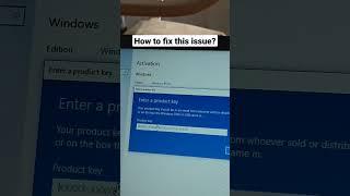 How to fix product key issue | I have windows 10 pro but don't have product key #windows10 #fix,