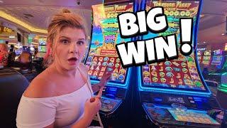 I Won BIG on the NEW Treasure Fleet Slot Machines in Las Vegas!