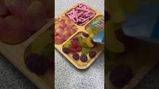 #ASMR filling platter Haribo sweet gummy sweet satisfying sounds Cr: Ella Diamond