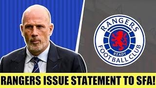 RANGERS Issue SCATHING ATTACK To The SFA!