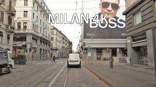 Milan Italy 4K - Morning Drive - Driving Downtown