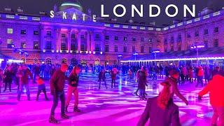 Central LondonChristmas Walk  London Trafalgar Square Christmas Market  Somerset House Skate Rink