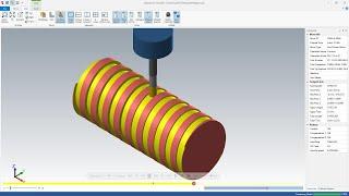ToolPath 4 Axis -- Creation of square thread screws in contour 2d