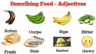 Food and taste related Vocabulary | Vocabulary in English |  Describing Food - Adjectives |