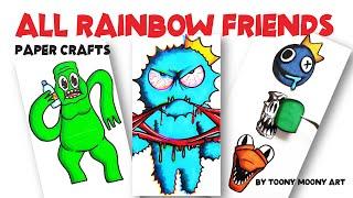 All RAINBOW FRIENDS paper crafts from Toony Moony art