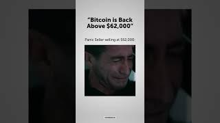Panic Sellers Situation When Bitcoin is back above 62000$ #innercircle #bitcoin #crypto #trading