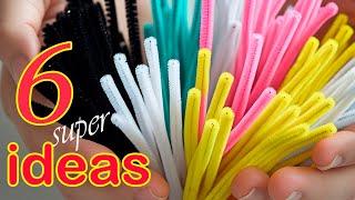 6 SUPER IDEAS from PIPE CLEANER DIY