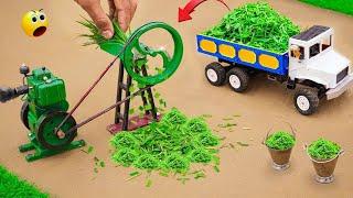 Diy diorama making mini grass chopping machine science project  ⁨@captainfarma⁩
