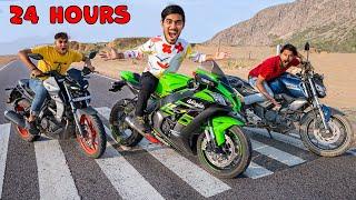 24 Hours on Super Bike Challenge- Ninja ZX10R | 24 घंटे बाइक से उतर नहीं सकते