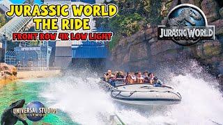 Jurassic World: The Ride at Universal Studios Hollywood | Front Row Low Light (Sep 2024) [4K]