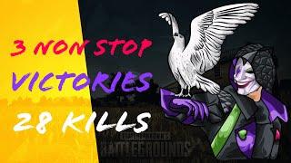 28 Kills | 3 Non Stop Victories In TDM Pubg Mobile | Gametory Boy