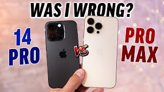 iPhone 14 Pro vs 14 Pro Max: Real Differences after 2 weeks!