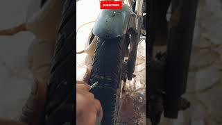 tubeless tyre puncture repair bike tyre # short #video #YouTube #MRF Gujarat