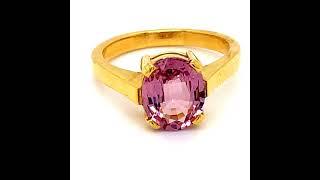 Tajikistan Spinel 2.84ct Solid 18K Yellow Gold Ring