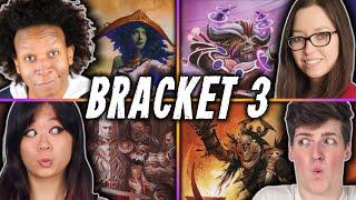 Bracket 3 Magic with MTGNerdGirl and Joe Johnson! Sythis vs Edgar vs Gut vs Magar | Deckmasters #3