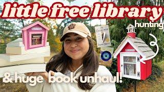 let's go little free library hunting + huge book unhaul! 